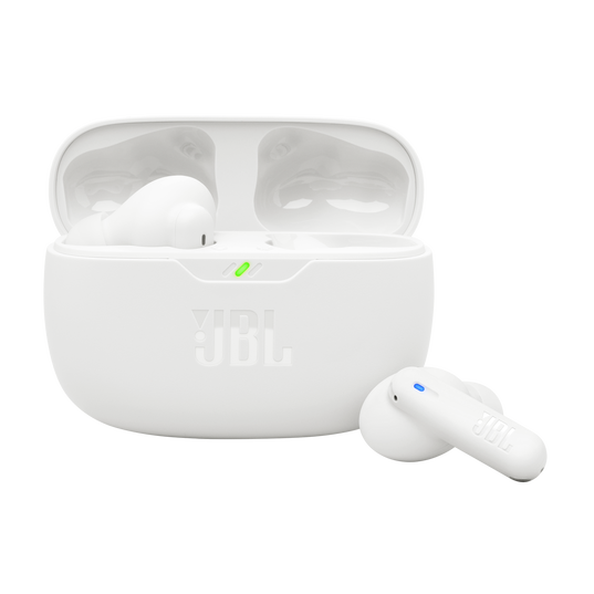 JBL Wave Beam 2 - White - True Wireless Noise Cancelling Earbuds - Hero